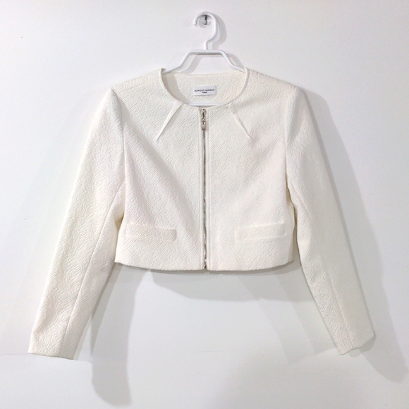 Almost Famous white cropped top suit jacket Size S - Picture 1 of 3